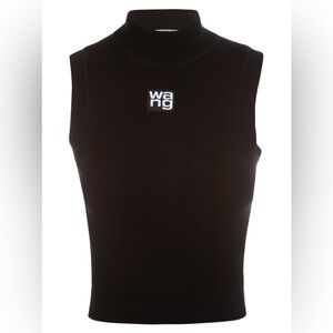 ALEXANDER WANG Sleeveless Mock Neck Top Black XS